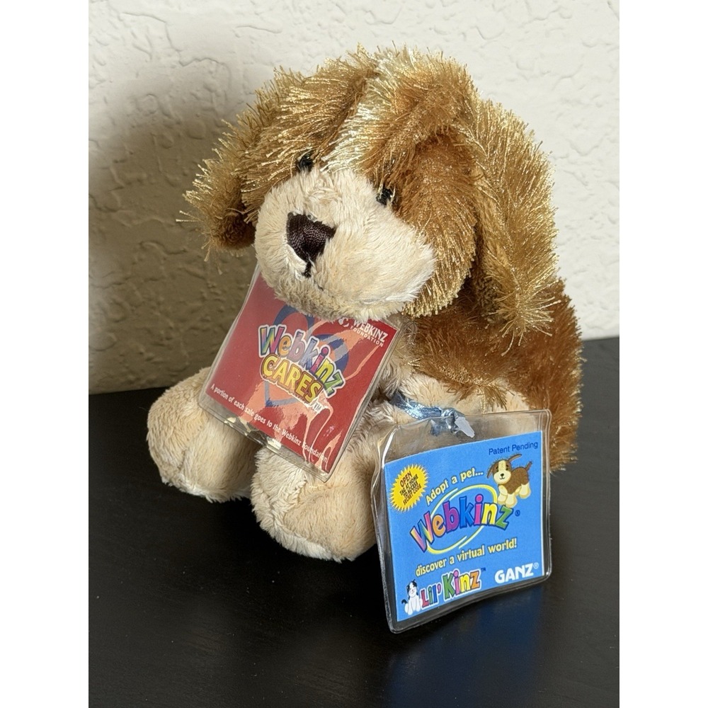 Ganz Lil Kinz Cocker Spaniel Plush Dog Retired Webkinz Cares Red Tag W/ Code